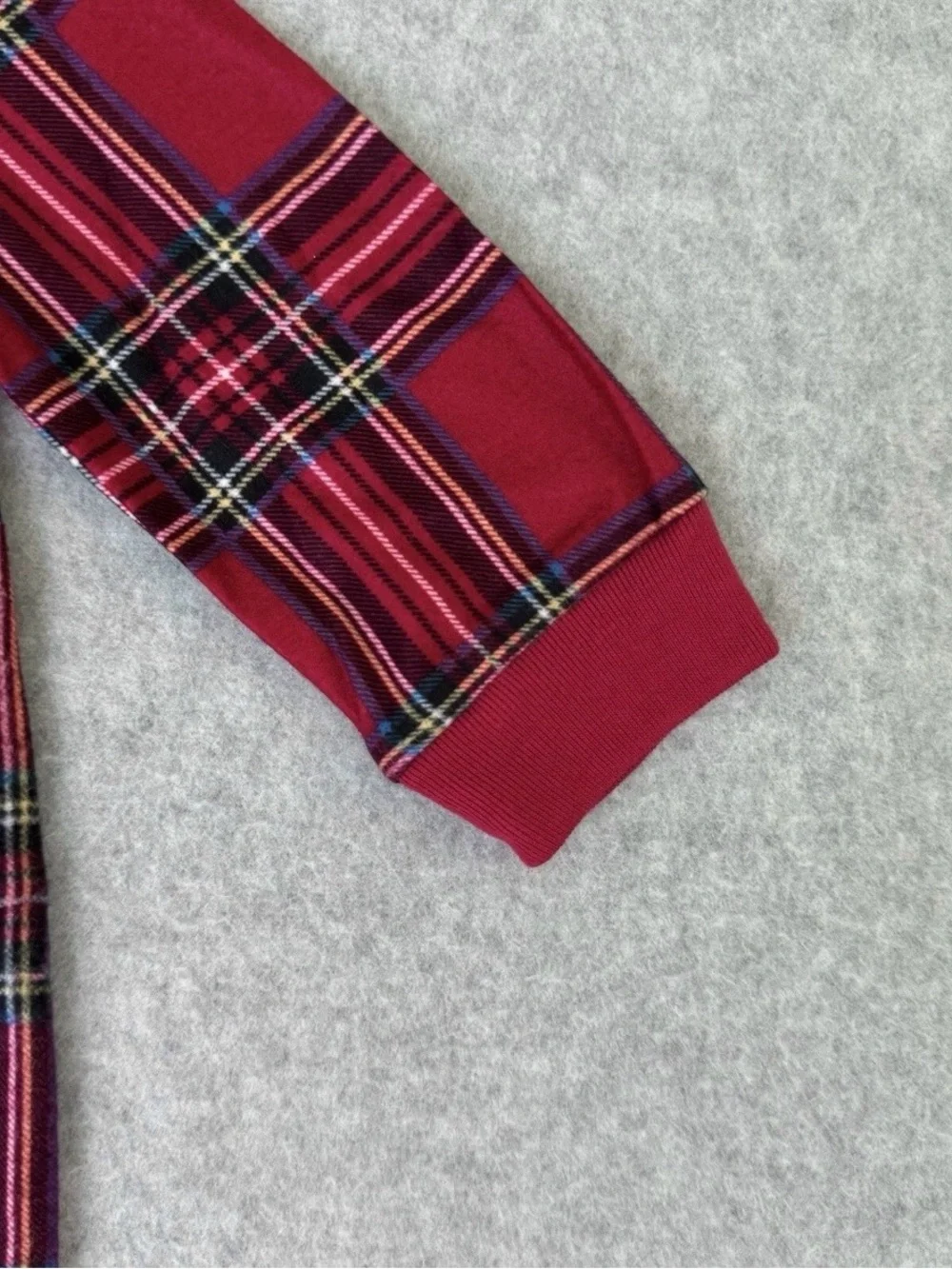 Lanz Of Salzburg One Piece Sleeper Pajamas 6-9 Months Baby Red Tartan Plaid